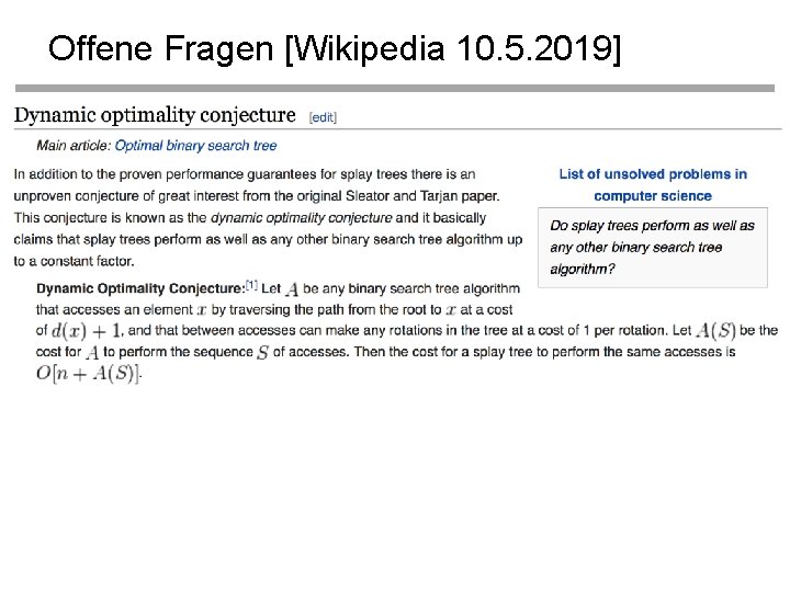 Offene Fragen [Wikipedia 10. 5. 2019] 93 
