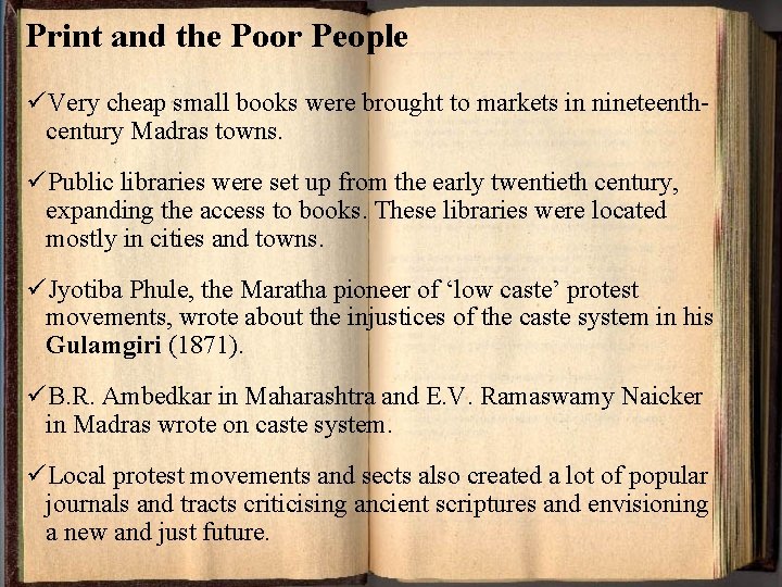 Print and the Poor People üVery cheap small books were brought to markets in