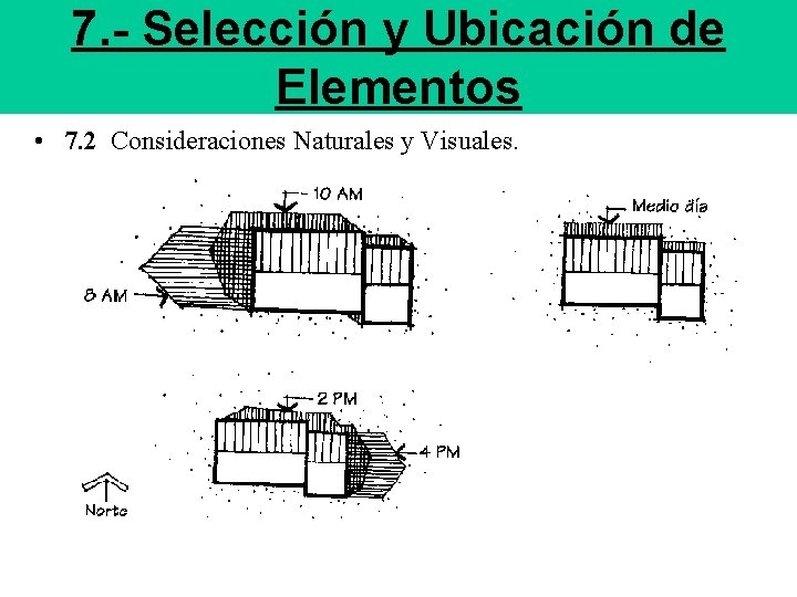 7. - Selección y Ubicación de Elementos • 7. 2 Consideraciones Naturales y Visuales.