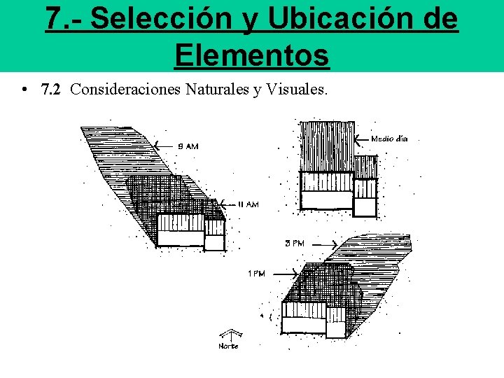 7. - Selección y Ubicación de Elementos • 7. 2 Consideraciones Naturales y Visuales.