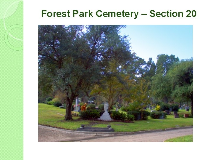 Forest Park Cemetery – Section 20 