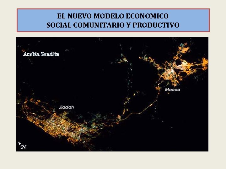 EL NUEVO MODELO ECONOMICO SOCIAL COMUNITARIO Y PRODUCTIVO Arabia Saudita 