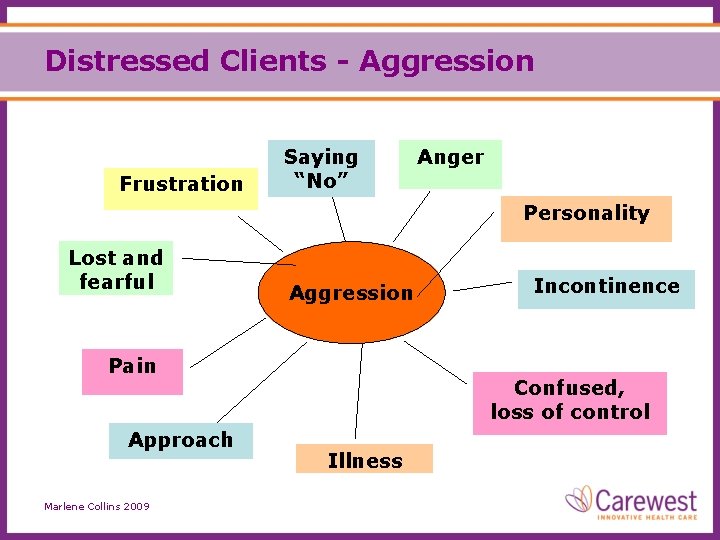 Distressed Clients - Aggression Frustration Saying “No” Anger Personality Lost and fearful Aggression Pain