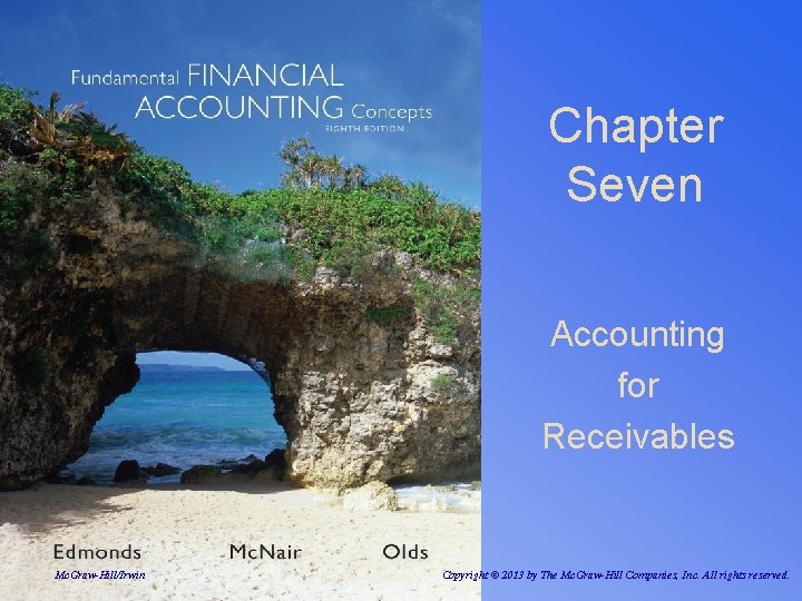 Chapter Seven Accounting for Receivables Mc. Graw-Hill/Irwin Copyright © 2013 by The Mc. Graw-Hill