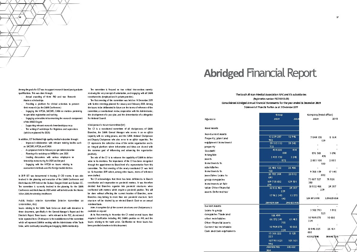 16 17 Abridged Financial Report Among the goals for EST was to support research-based