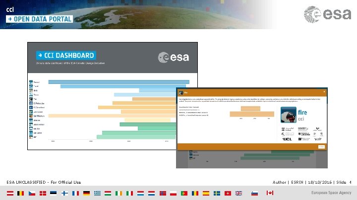 ESA UNCLASSIFIED - For Official Use Author | ESRIN | 18/10/2016 | Slide 4