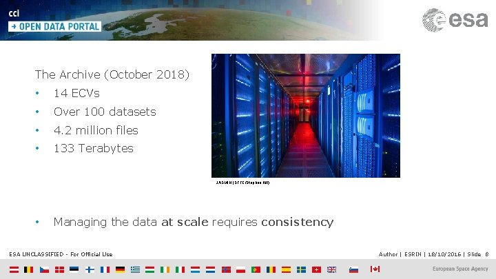 The Archive (October 2018) • 14 ECVs • Over 100 datasets • 4. 2