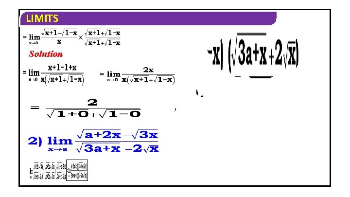 LIMITS Solution 