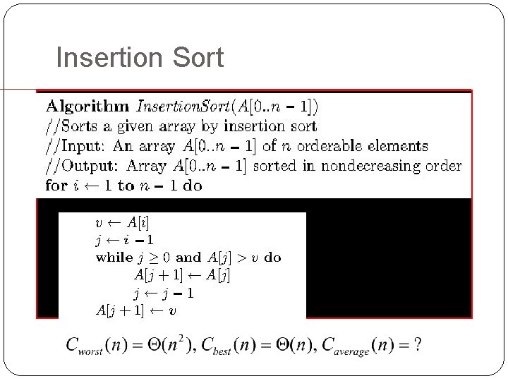 Insertion Sort 