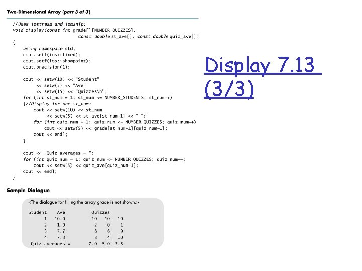 Display 7. 13 (3/3) 