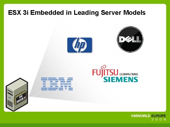 ESX 3 i Embedded in Leading Server Models 