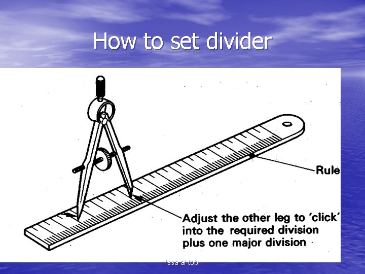 How to set divider Issa al-tobi 