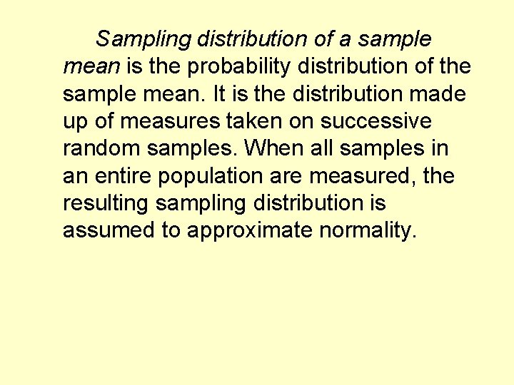 Distributing Samples SAMPLING BY EDDIE S SEE Sampling is the