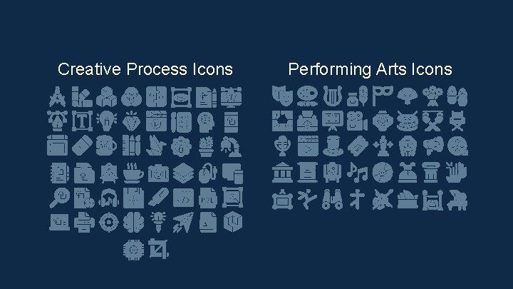 Creative Process Icons Performing Arts Icons 