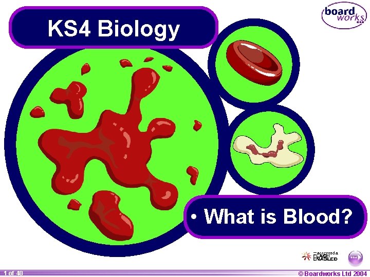 KS 4 Biology • What is Blood? 1 of 40 © Boardworks Ltd 2004