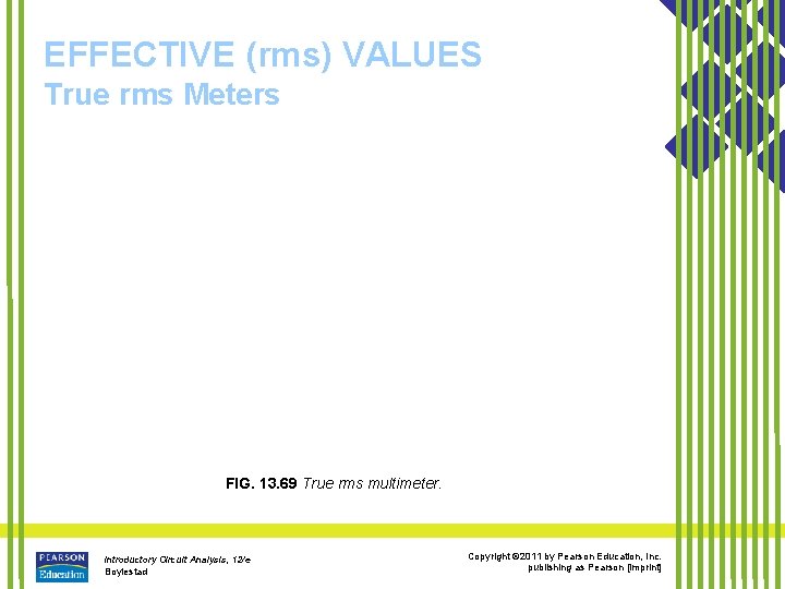 EFFECTIVE (rms) VALUES True rms Meters FIG. 13. 69 True rms multimeter. Introductory Circuit