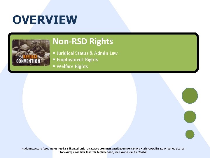 OVERVIEW Non-RSD Rights • Juridical Status & Admin Law • Employment Rights • Welfare