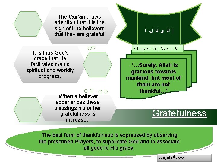 The Qur’an draws attention that it is the sign of true believers that they