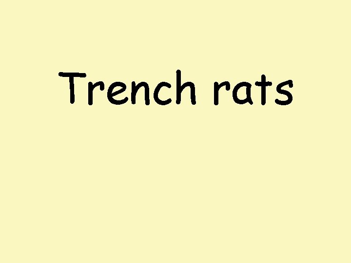 Trench rats 