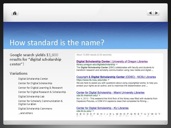 How standard is the name? Google search yields 13, 900 results for “digital scholarship