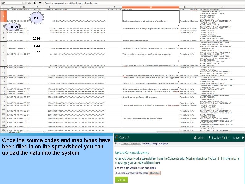 Concept Management Apps 123 SAME-AS 2234 3344 4455 Once the source codes and map