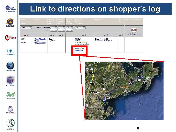 Link to directions on shopper’s log 8 