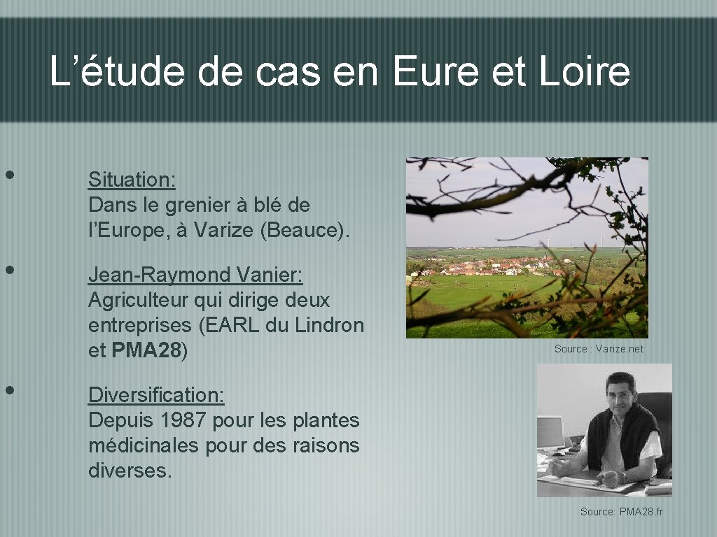 L’étude de cas en Eure et Loire • • • Situation: Dans le grenier