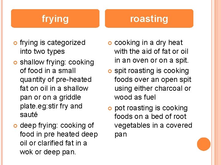 frying is categorized into two types shallow frying: cooking of food in a small frying is categorized into two types shallow frying: cooking of food in a small