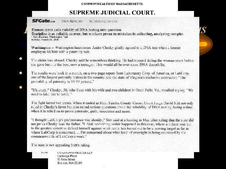 Post-conviction testing- Agendas • Erode support for the death penalty • Undermine forensic science