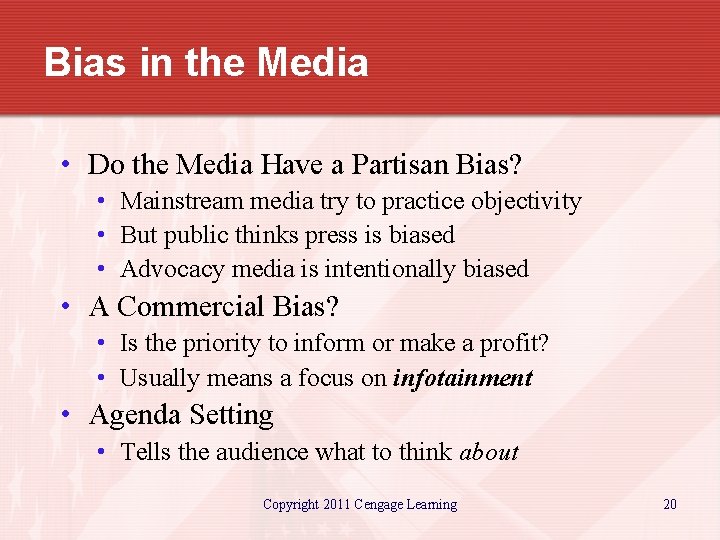 Bias in the Media • Do the Media Have a Partisan Bias? • Mainstream