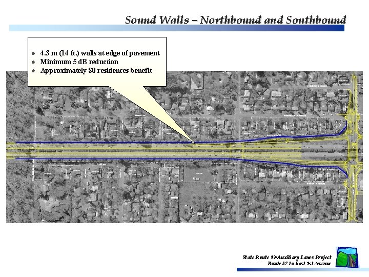 Sound Walls – Northbound and Southbound l l l 4. 3 m (14 ft.