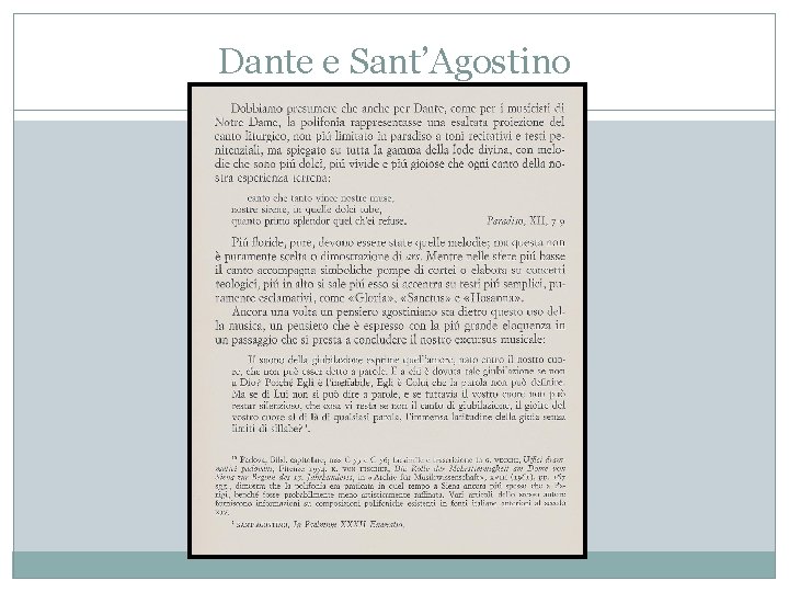 Dante e Sant’Agostino 
