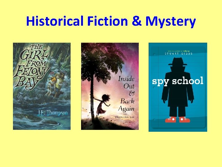 Historical Fiction & Mystery 