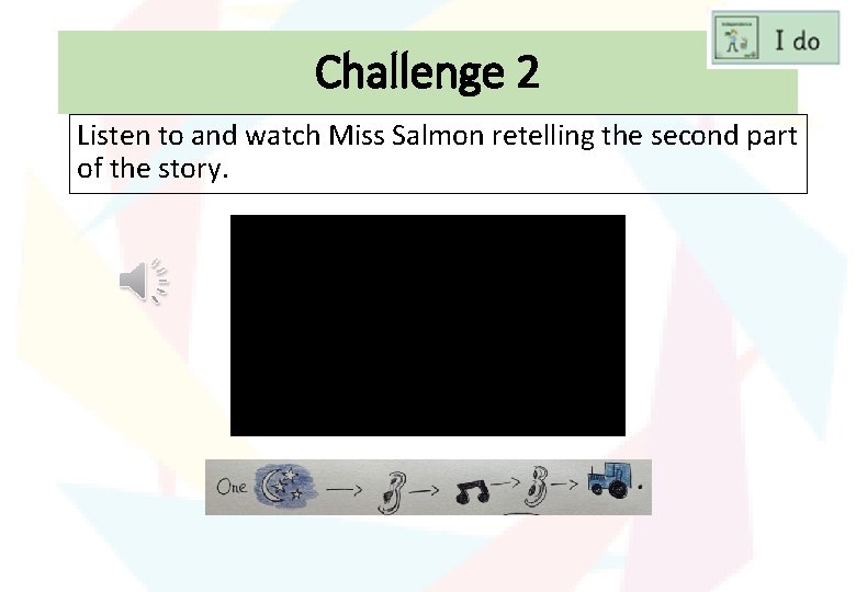 Challenge 2 Listen to and watch Miss Salmon retelling the second part of the