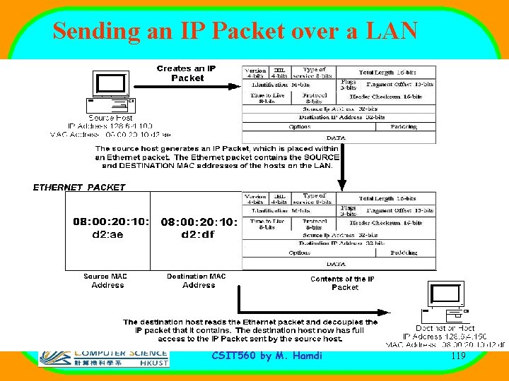 Sending an IP Packet over a LAN CSIT 560 by M. Hamdi 119 