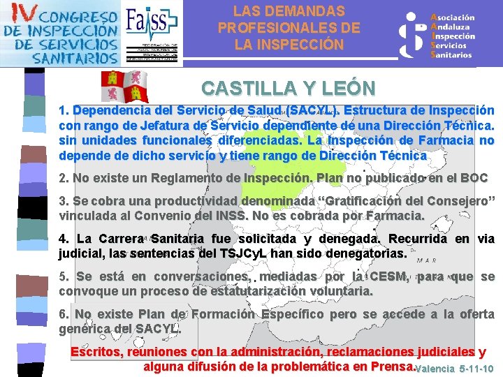 LAS DEMANDAS PROFESIONALES DE LA INSPECCIÓN CASTILLA Y LEÓN 1. Dependencia del Servicio de