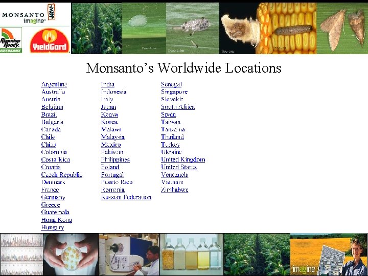 Monsanto’s Worldwide Locations 