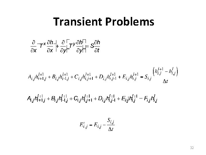 Transient Problems 32 