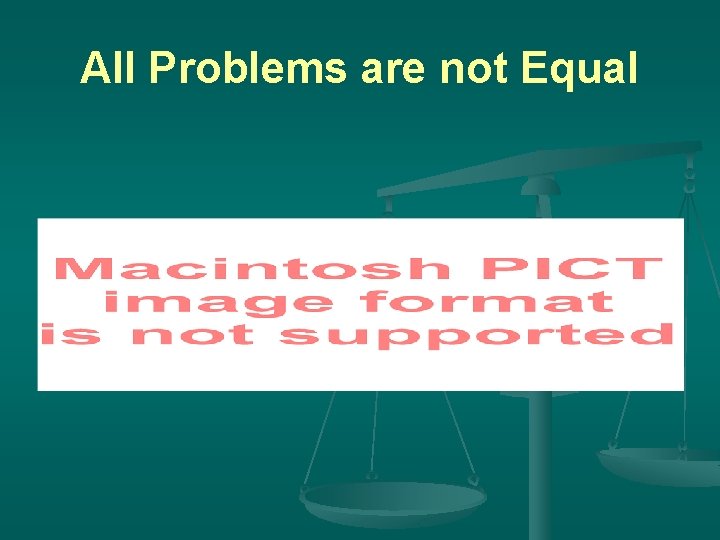 All Problems are not Equal 