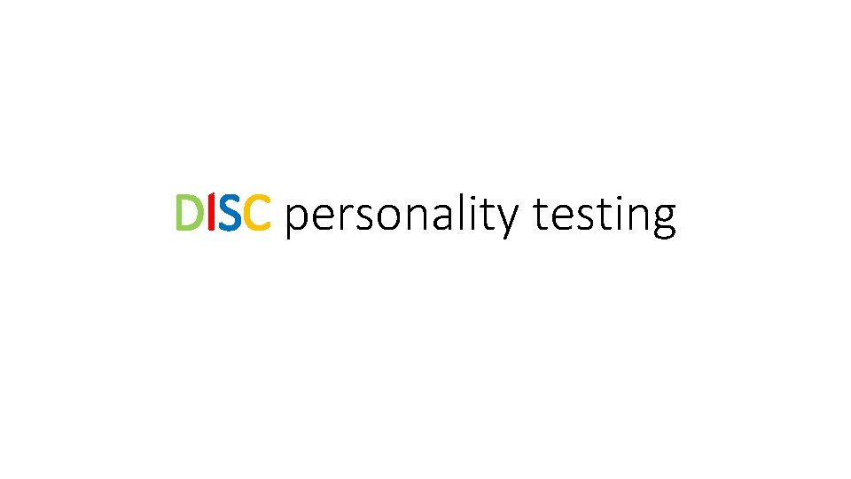 DISC personality testing 