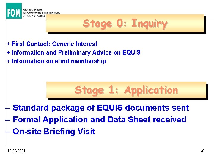 Stage 0: Inquiry + First Contact: Generic Interest + Information and Preliminary Advice on