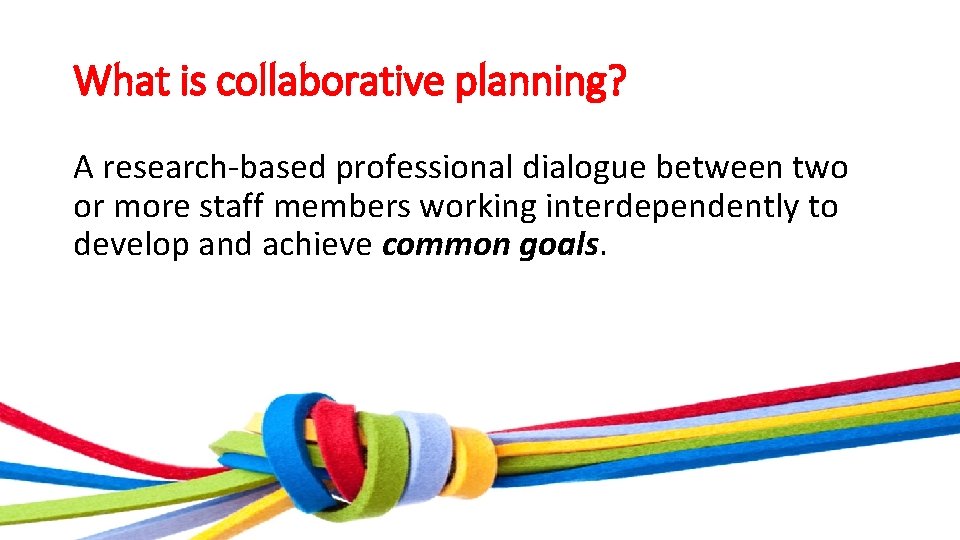 October 5 2016 Planning for Success PLC model