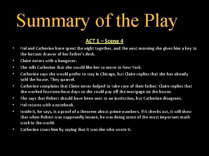 Summary of the Play ACT 1 – Scene 4 • • • Hal and