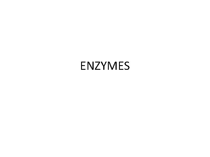 ENZYMES 