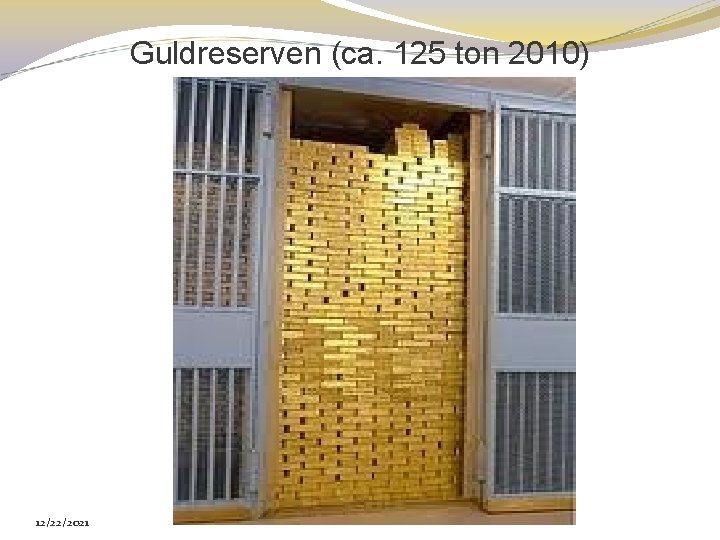 Guldreserven (ca. 125 ton 2010) 12/22/2021 