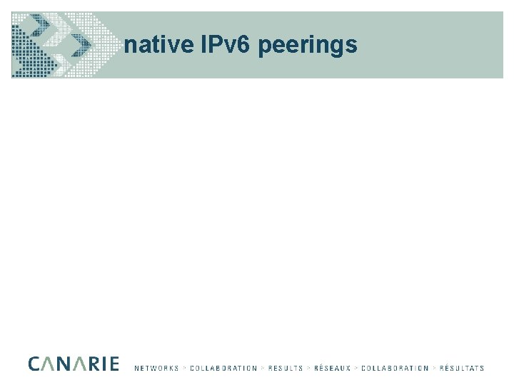 native IPv 6 peerings 