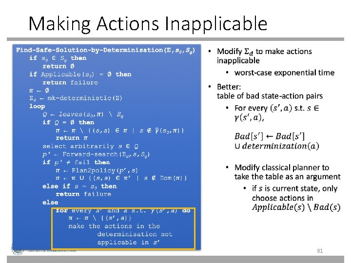Making Actions Inapplicable • 81 Making Actions Inapplicable • 81