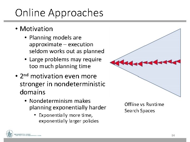 Online Approaches • Motivation • Planning models are approximate – execution seldom works out Online Approaches • Motivation • Planning models are approximate – execution seldom works out