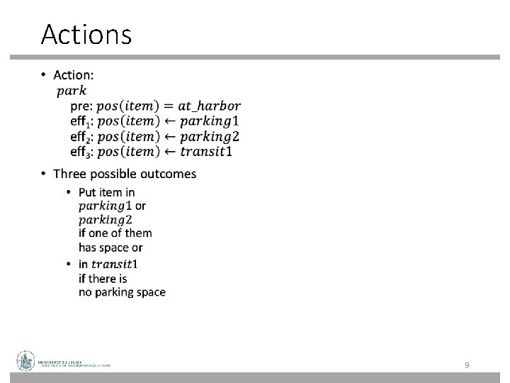 Actions • 9 Actions • 9