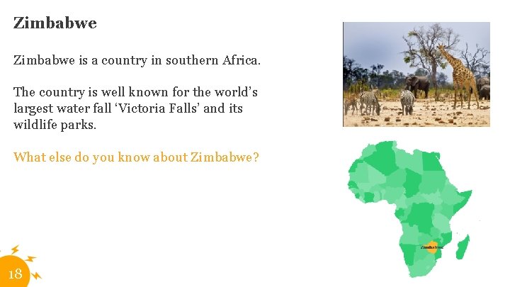 Zimbabwe is a country in southern Africa. The country is well known for the